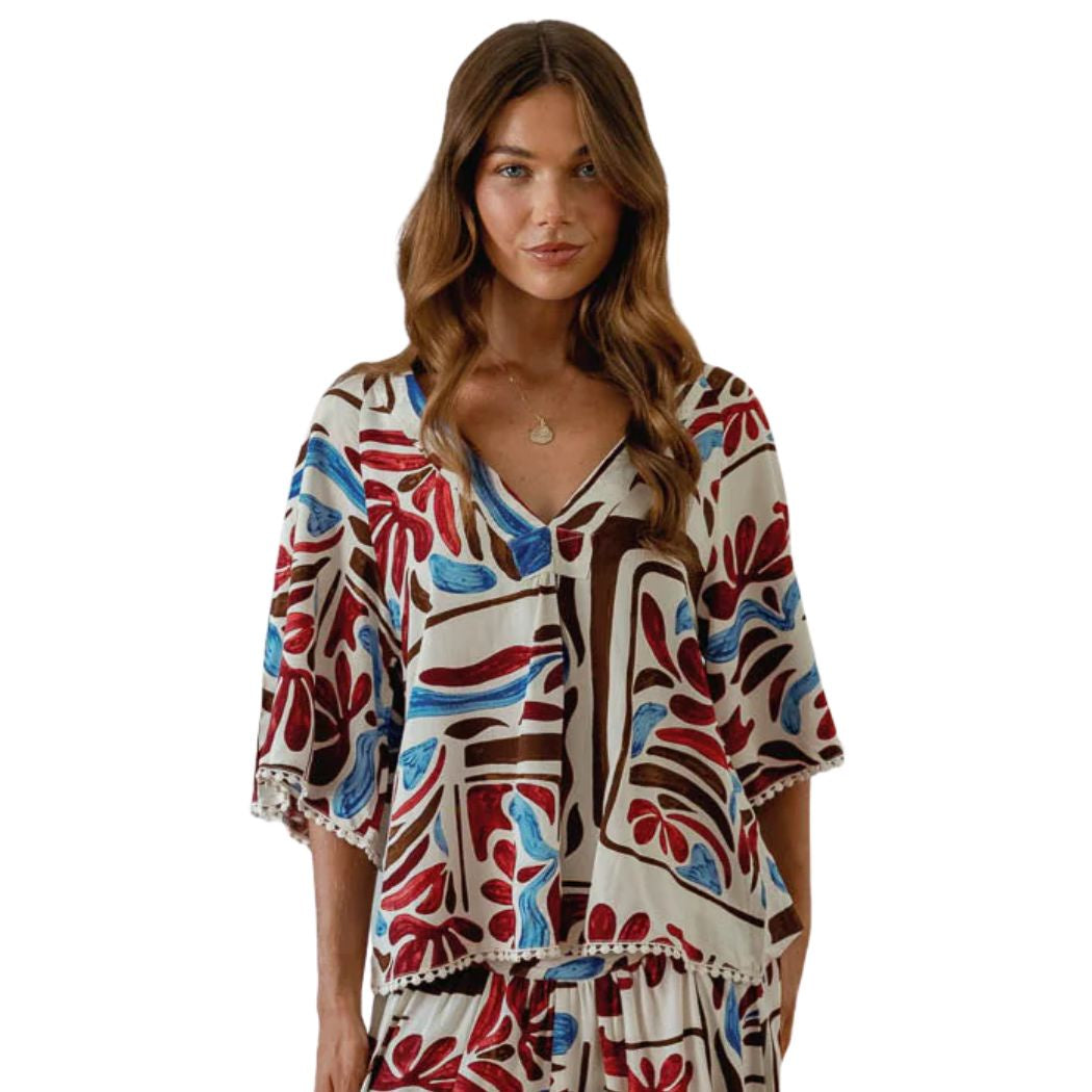Jaase Gabriella Top Artisan Print