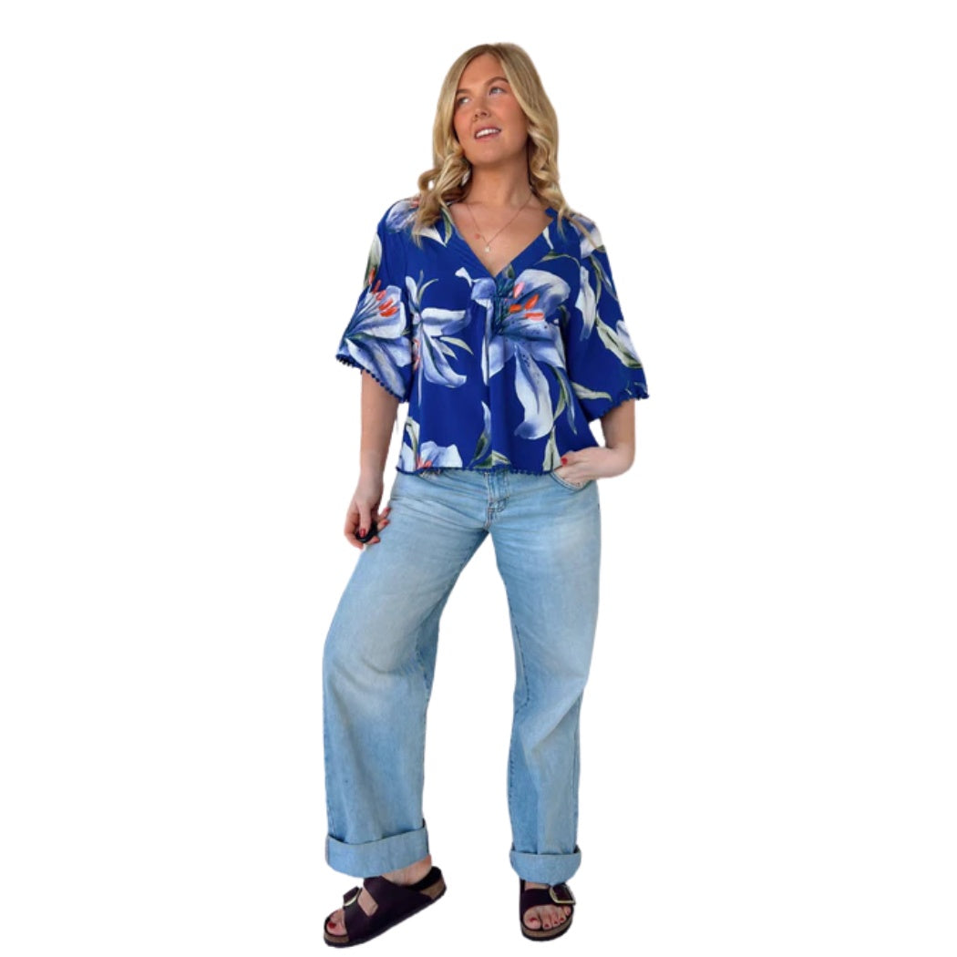 Jaase Gabriella Top Asteria Print