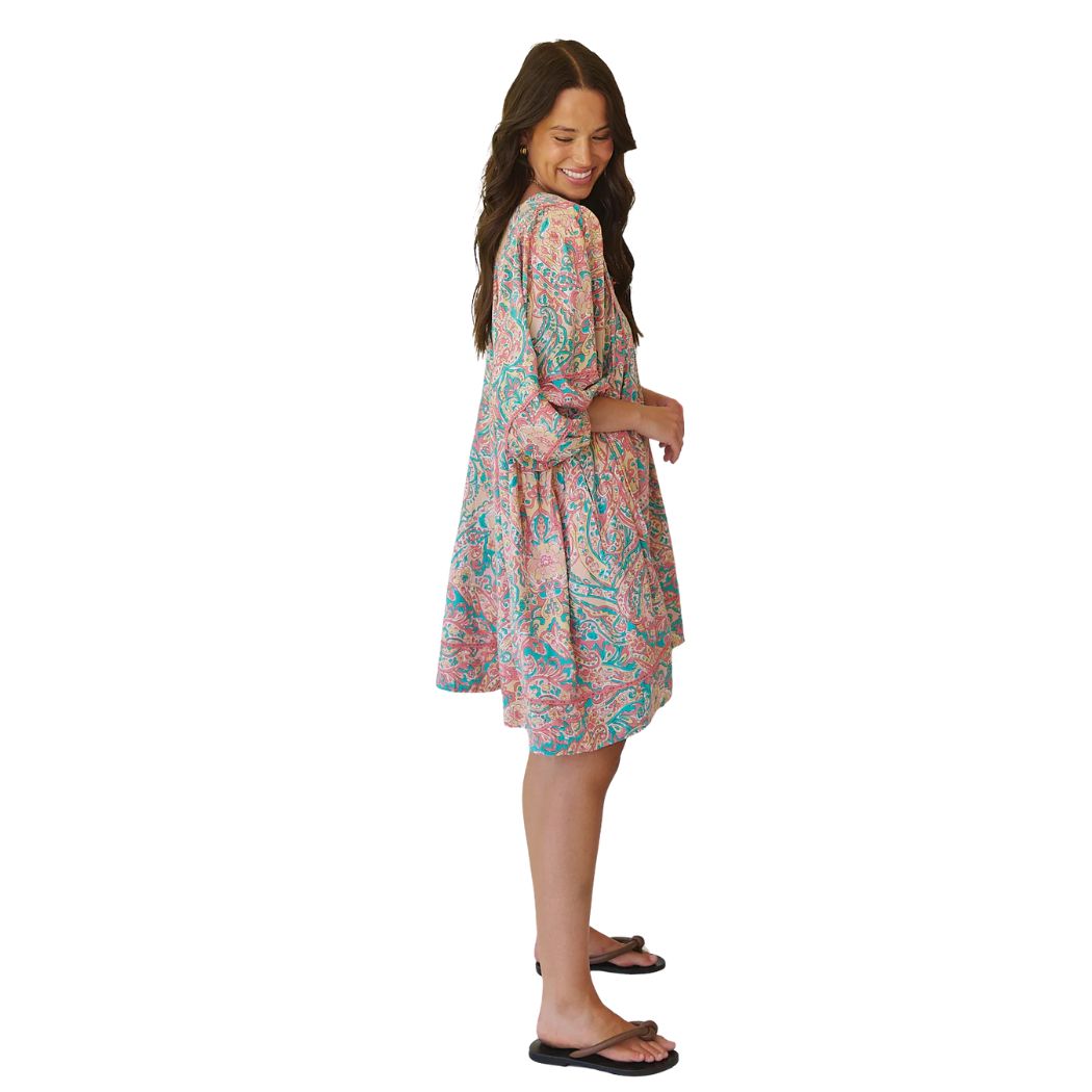 Jaase Adela Mini Dress Ocean Lullaby Print