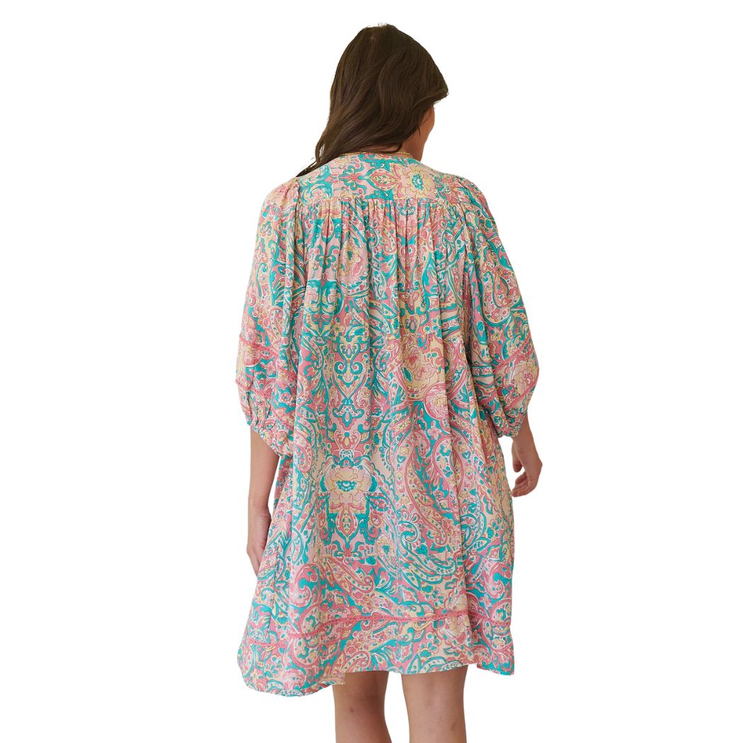 Jaase Adela Mini Dress Ocean Lullaby Print