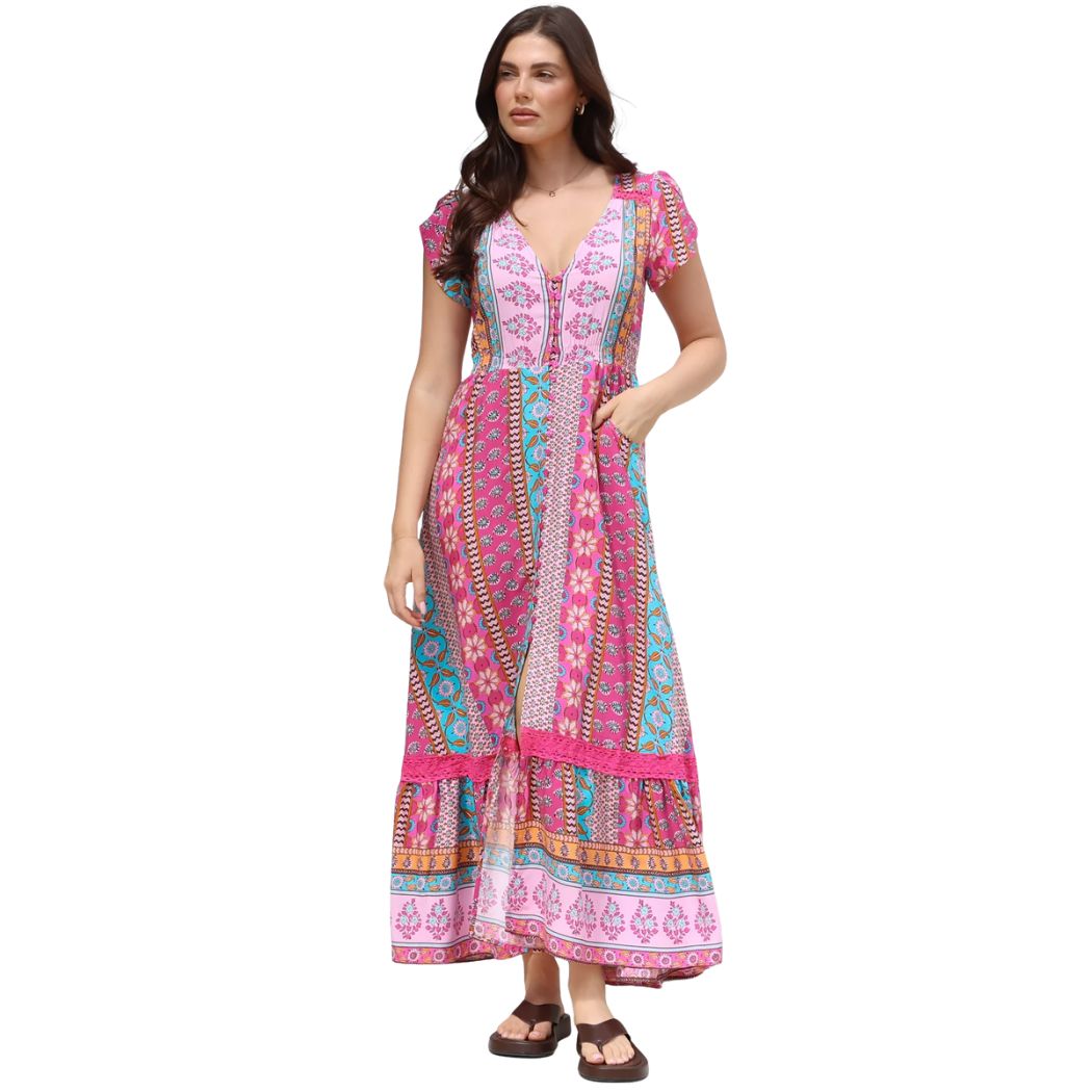 Jaase Carmen Maxi Dress Cedella Print