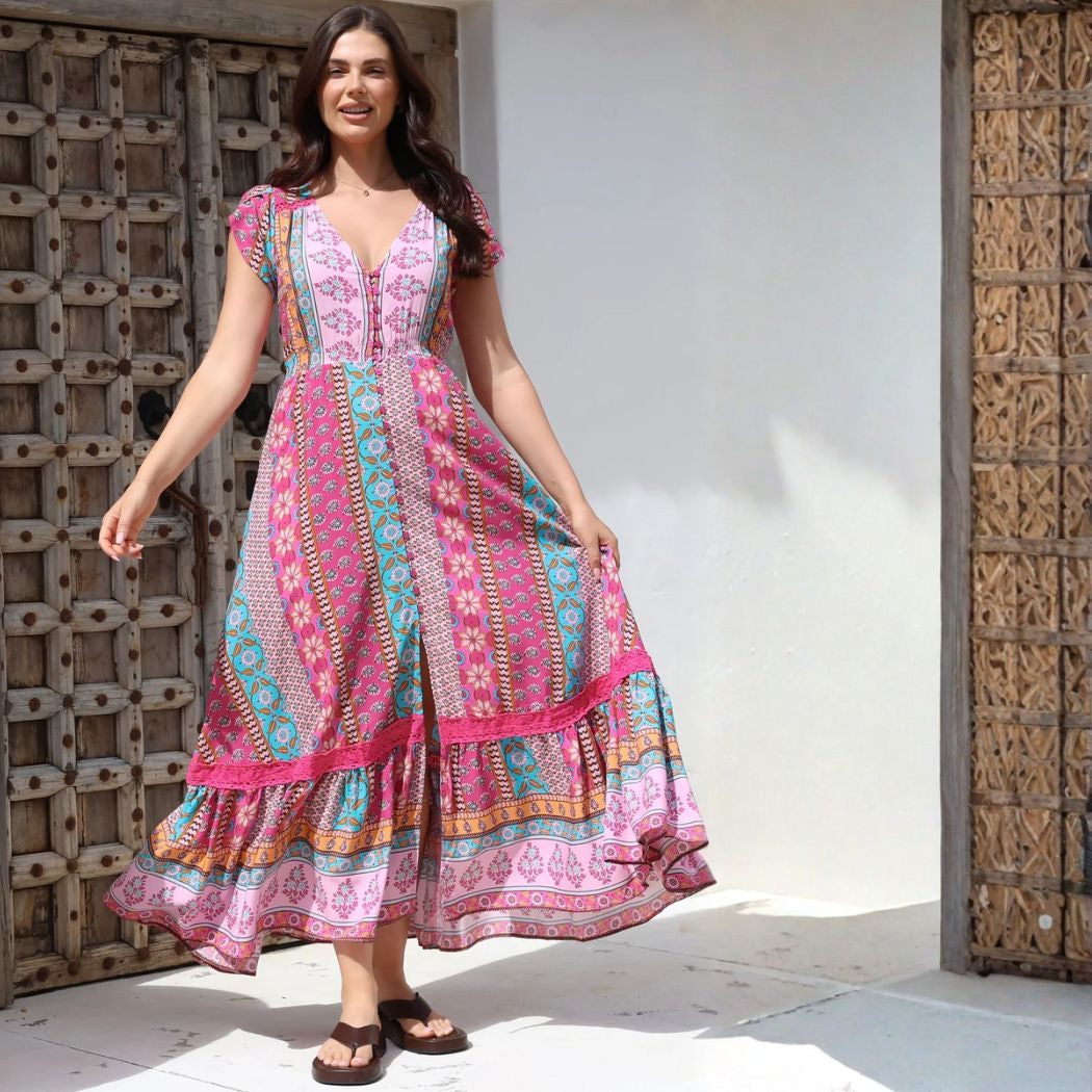 Jaase Carmen Maxi Dress Cedella Print