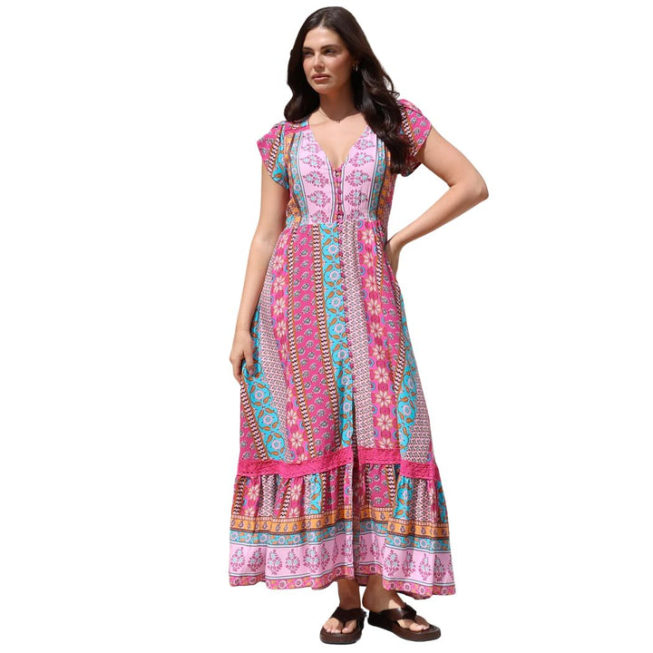 Jaase Carmen Maxi Dress Cedella Print