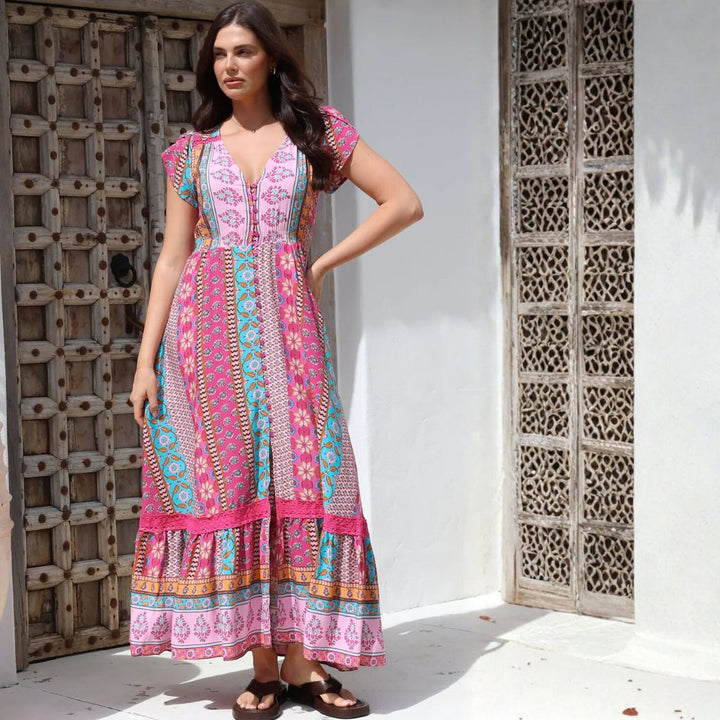 Jaase Carmen Maxi Dress Cedella Print