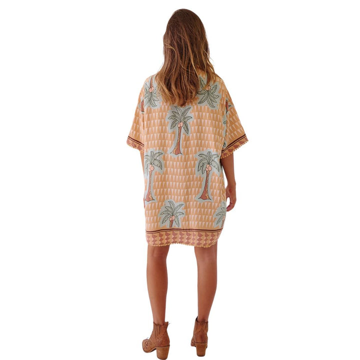 Jaase Dustin Shirt Dress Sahara Sunset Print