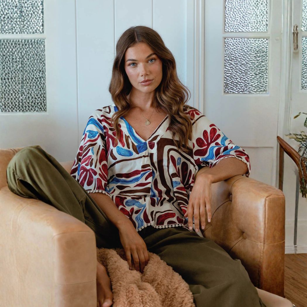 Jaase Gabriella Top Artisan Print