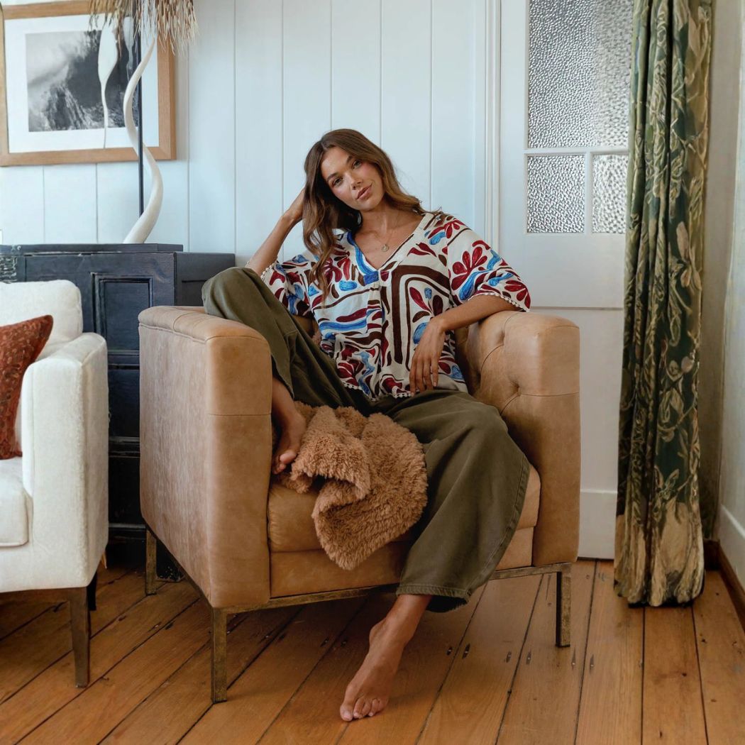 Jaase Gabriella Top Artisan Print