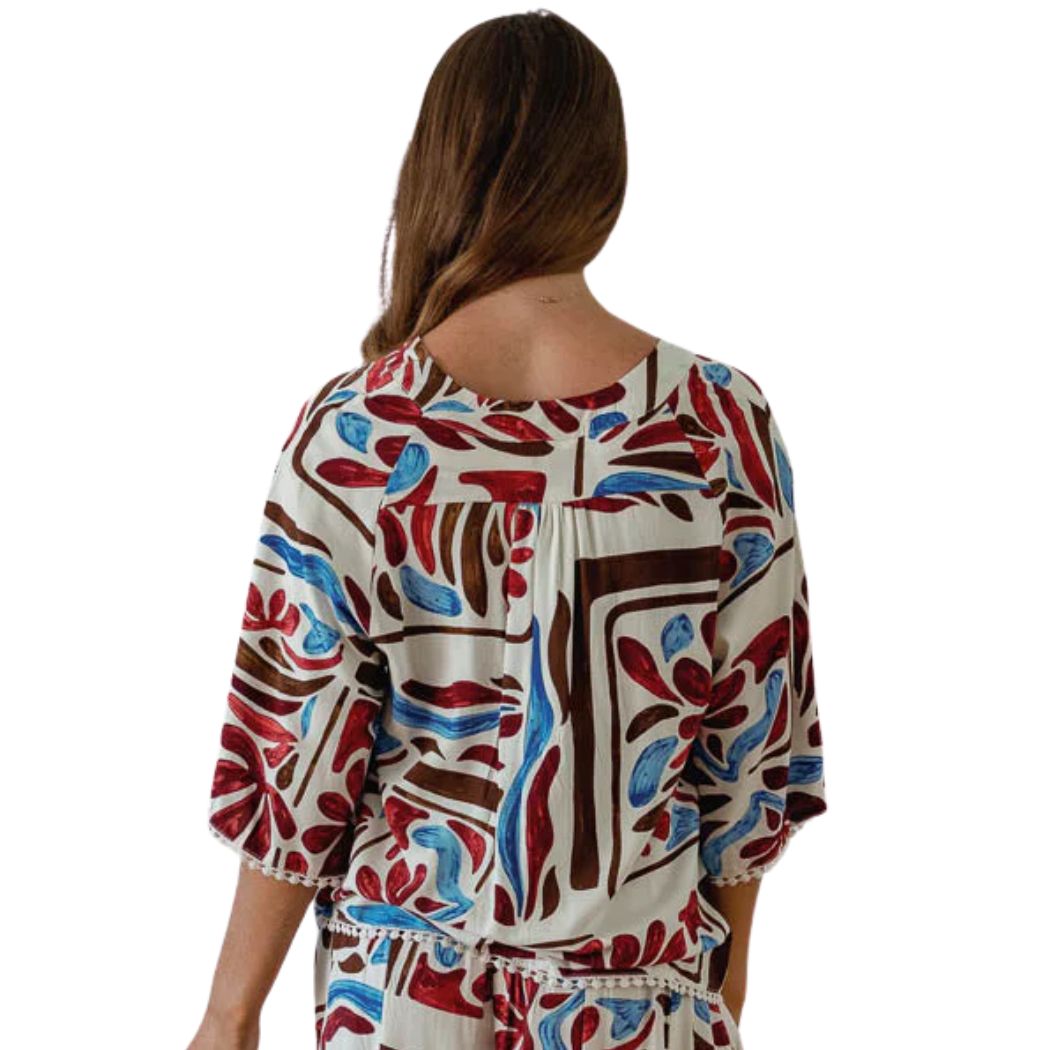 Jaase Gabriella Top Artisan Print