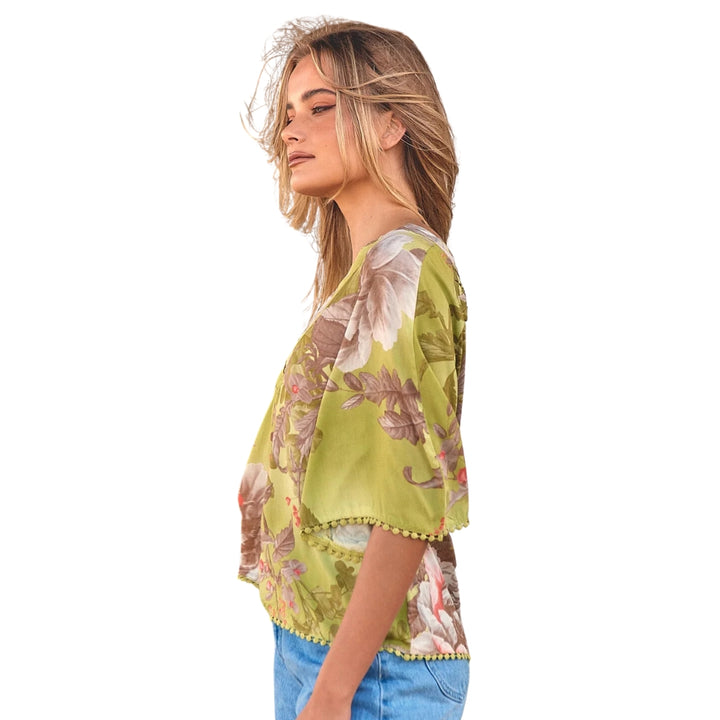 Jaase Gabriella Top Mistletoe Print