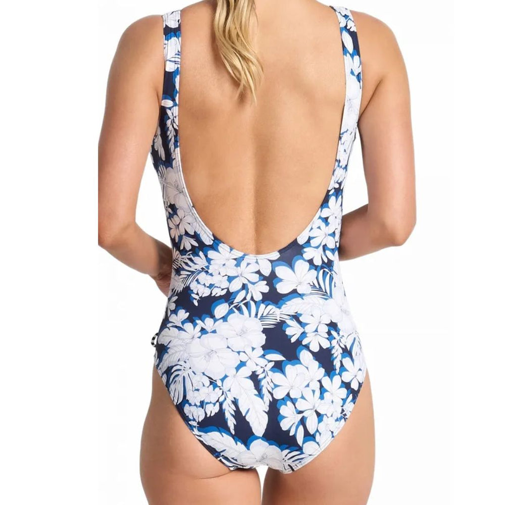 Jantzen Anchor Gathered Surplice One Piece Navy