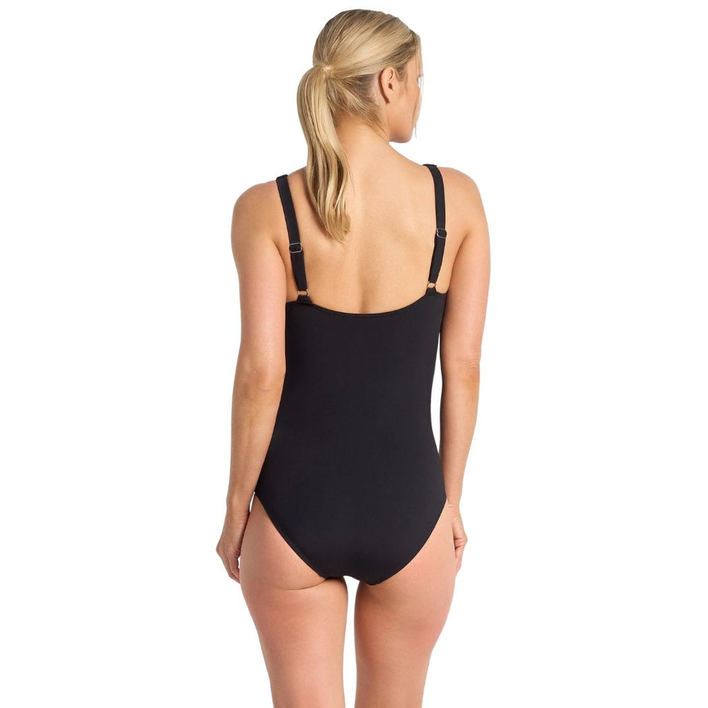 Jantzen Cosmopolitan Ruched Mesh Frill DD-E One Piece