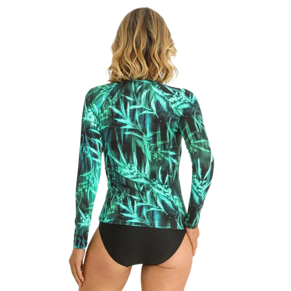 Jantzen Rainforest Zip Front Rash Vest Green