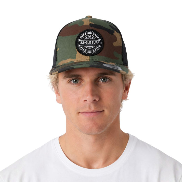 Jungle Surf 6606T Indo Retro Trucker Cap  Green Camo