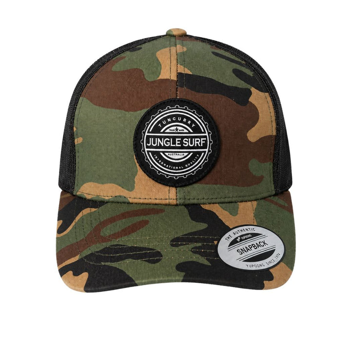 Jungle Surf 6606T Indo Retro Trucker Cap  Green Camo