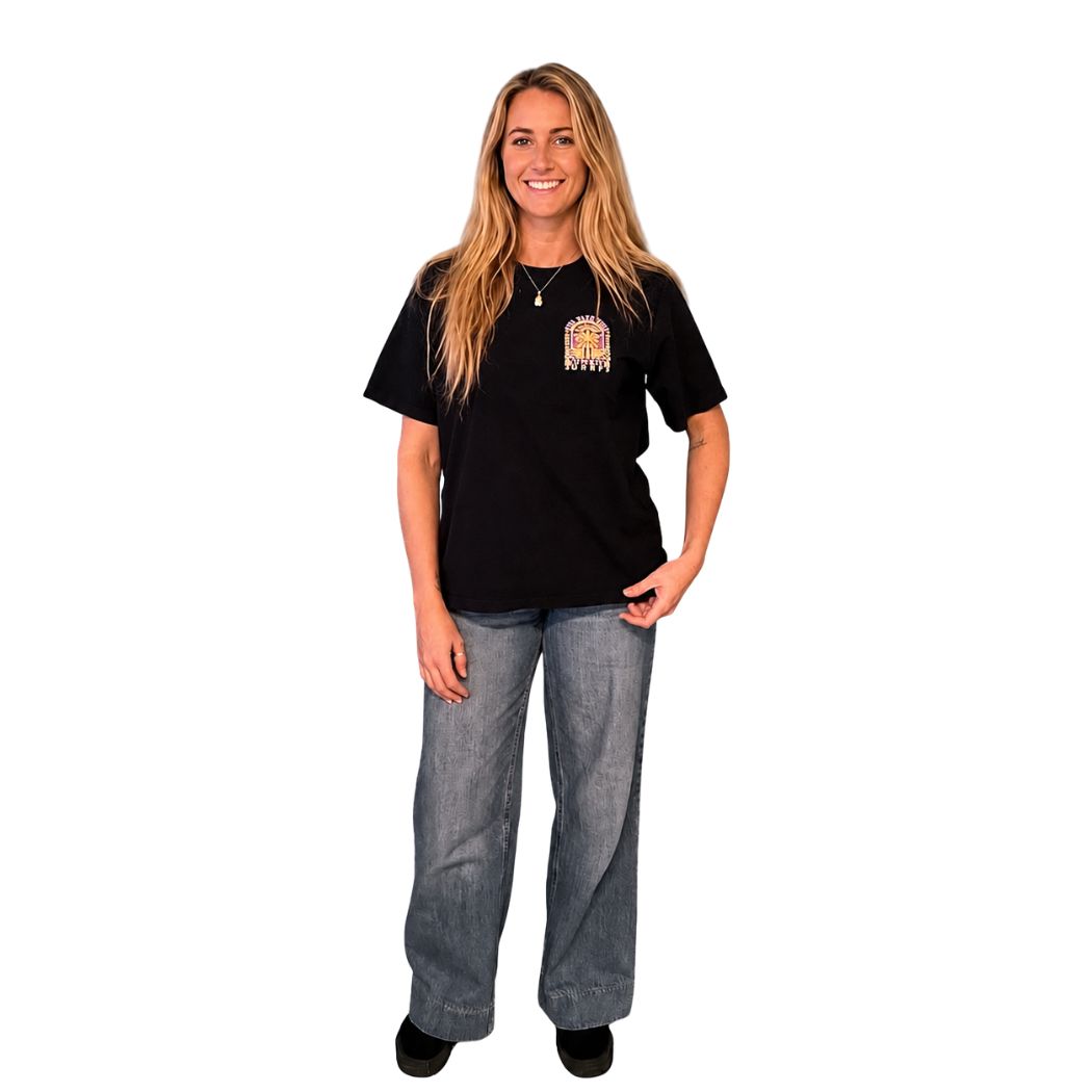 Jungle Surf Find Your Tribe Heavy Tee Washed Black