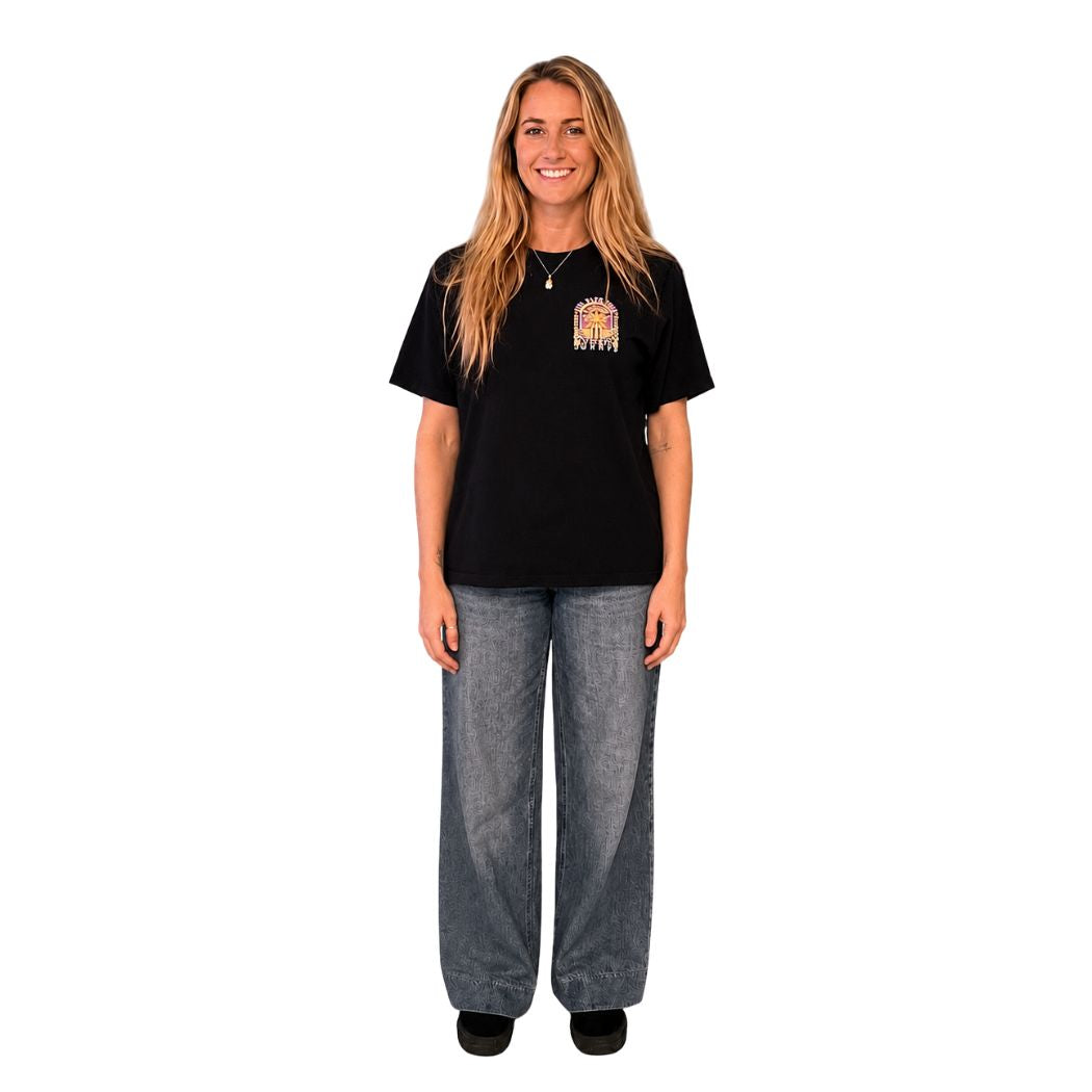 Jungle Surf Find Your Tribe Heavy Tee Washed Black