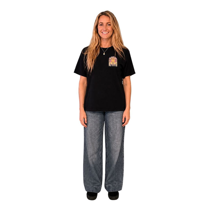 Jungle Surf Find Your Tribe Heavy Tee Washed Black