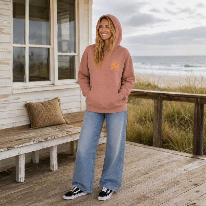 Jungle Surf Find Your Tribe Relax Hoody Hazy Pink