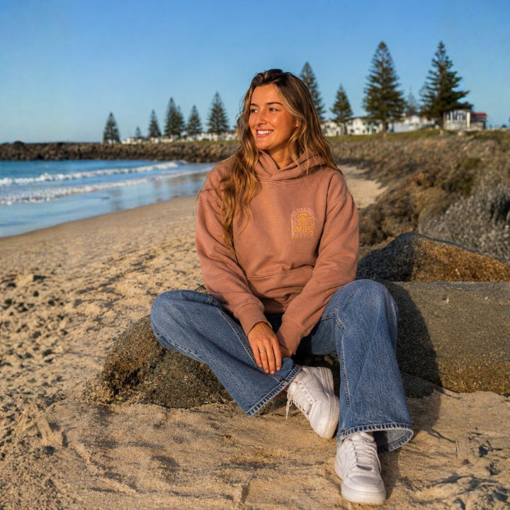 Jungle Surf Find Your Tribe Relax Hoody Hazy Pink