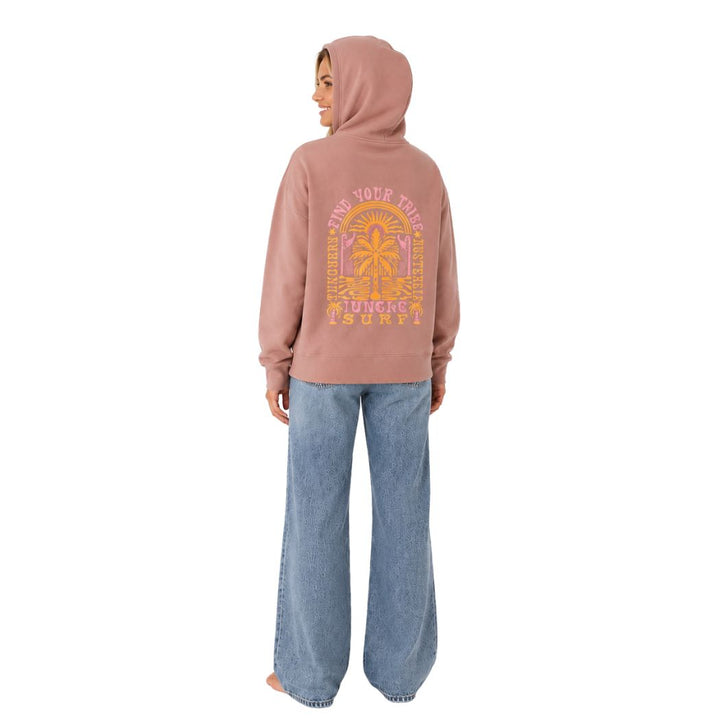 Jungle Surf Find Your Tribe Relax Hoody Hazy Pink