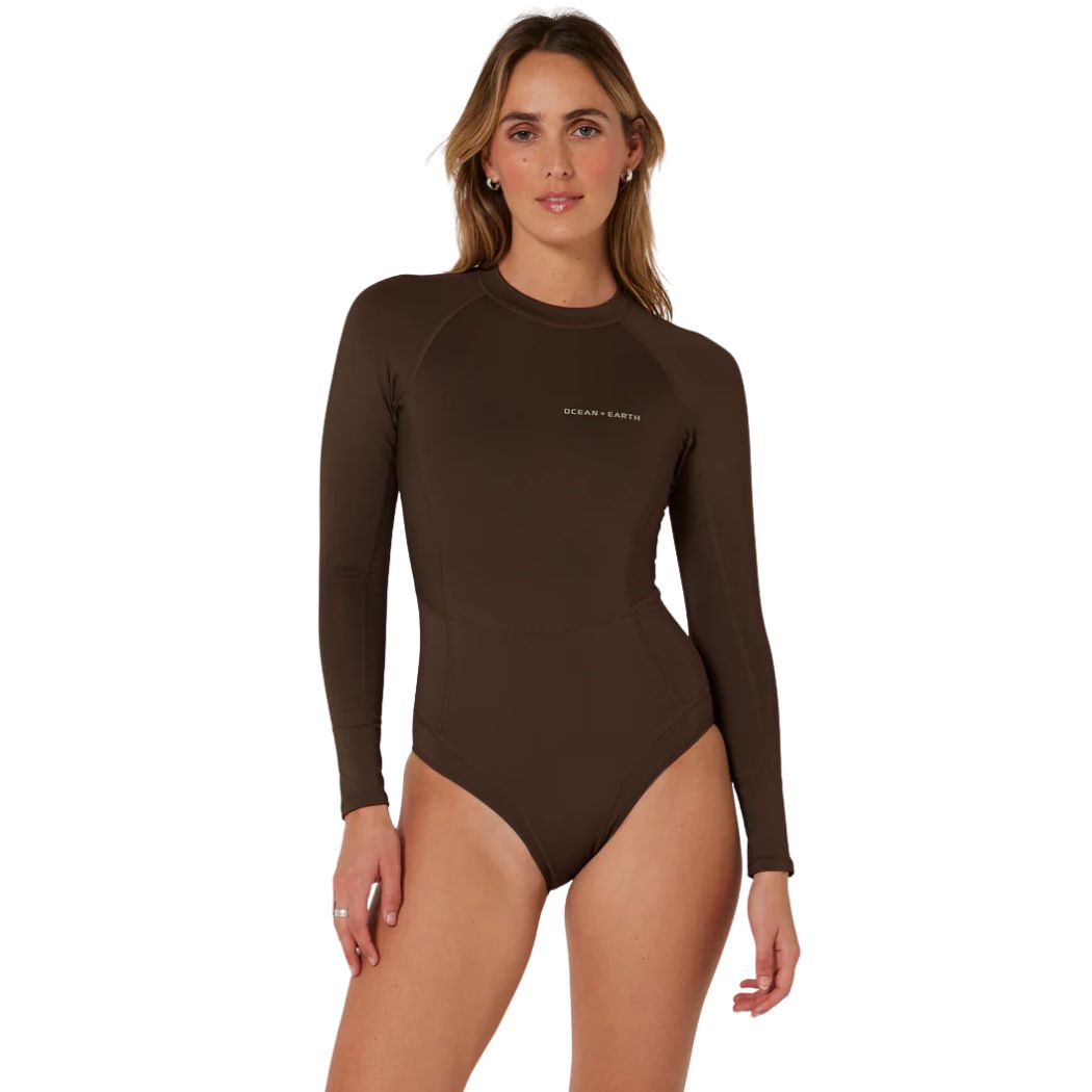 Ocean and Earth Ladies Oceana Long Sleeve Back Zip Lycra Suit