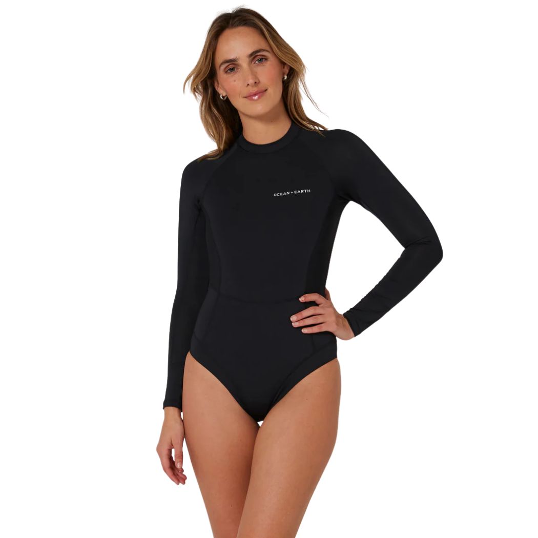 Ocean and Earth Ladies Oceana Long Sleeve Back Zip Lycra Suit