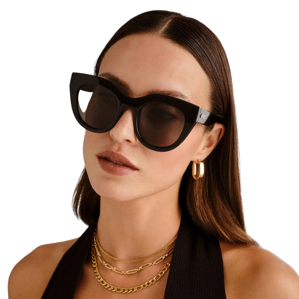 Le Specs Air Heart Black Gold