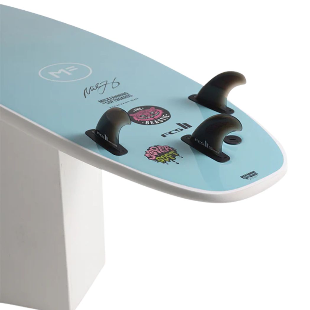 MF 6'6 Beastie Supersoft Tri White Teal