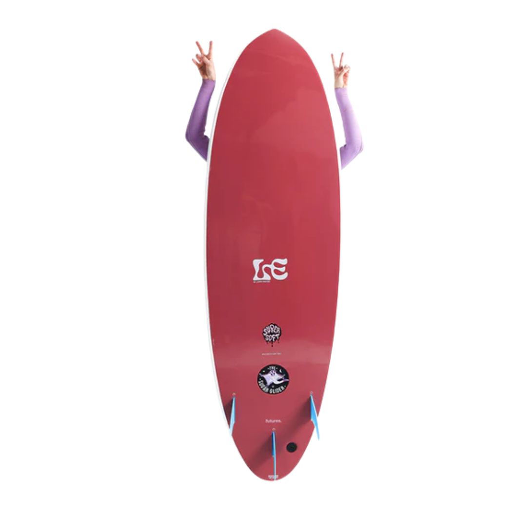 MF x Laura 7'6 Sugar Glider Supersoft White Maroon