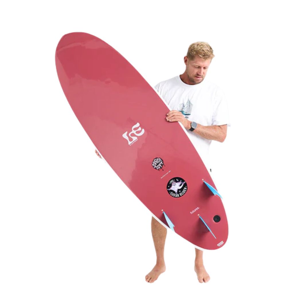 MF x Laura 7'6 Sugar Glider Supersoft White Maroon