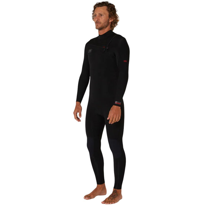 Mens Double Black Chest Zip Steamer 3 2mm