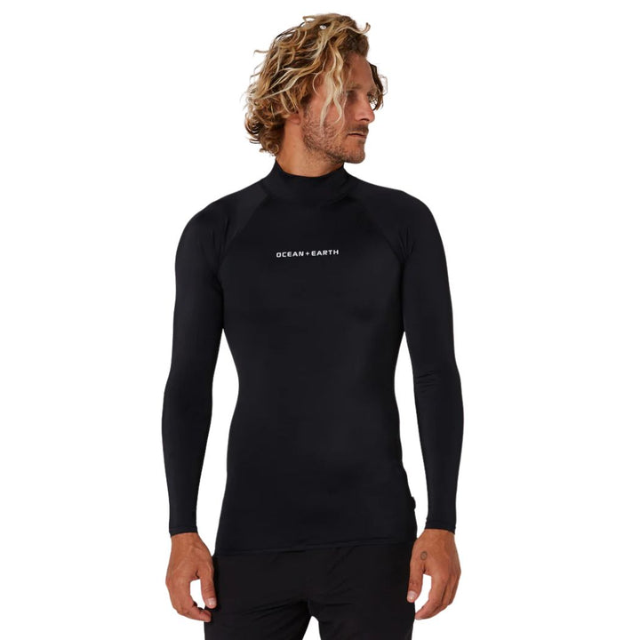 Ocean and Earth Mens Script Rash Long Sleeve Rash Shirt