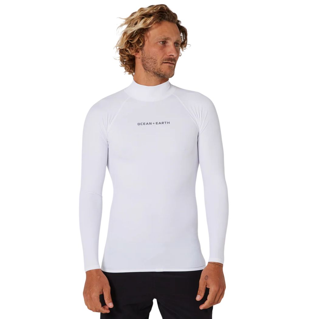 Ocean and Earth Mens Script Rash Long Sleeve Rash Shirt
