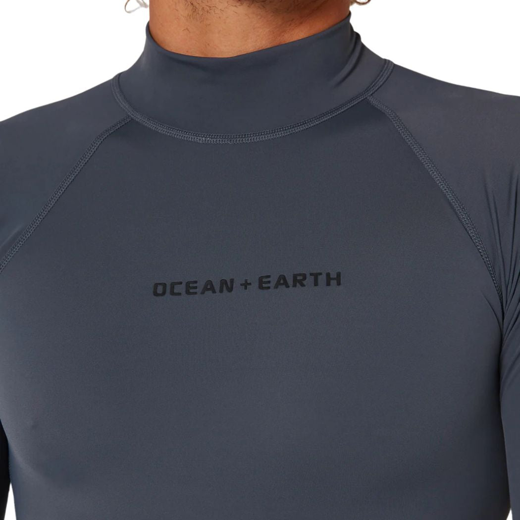 Ocean and Earth Mens Script Rash Long Sleeve Rash Shirt