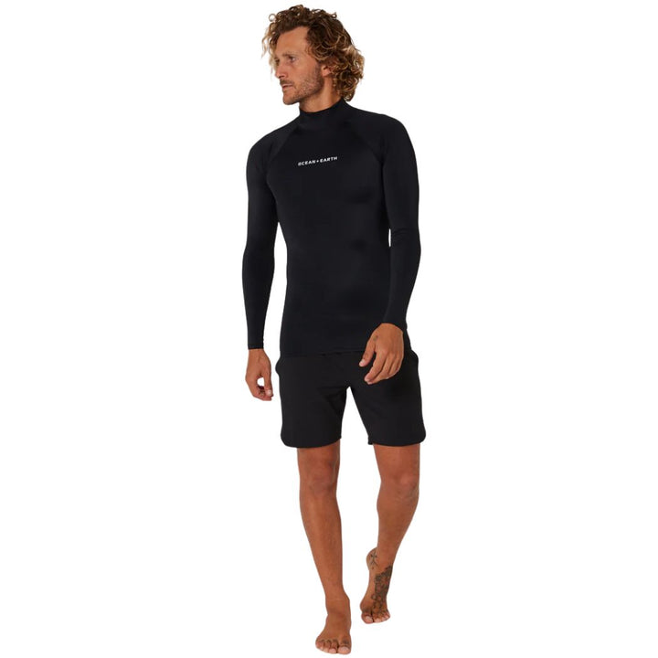 Ocean and Earth Mens Script Rash Long Sleeve Rash Shirt