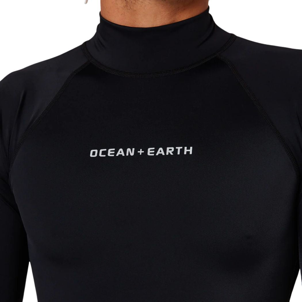 Ocean and Earth Mens Script Rash Long Sleeve Rash Shirt