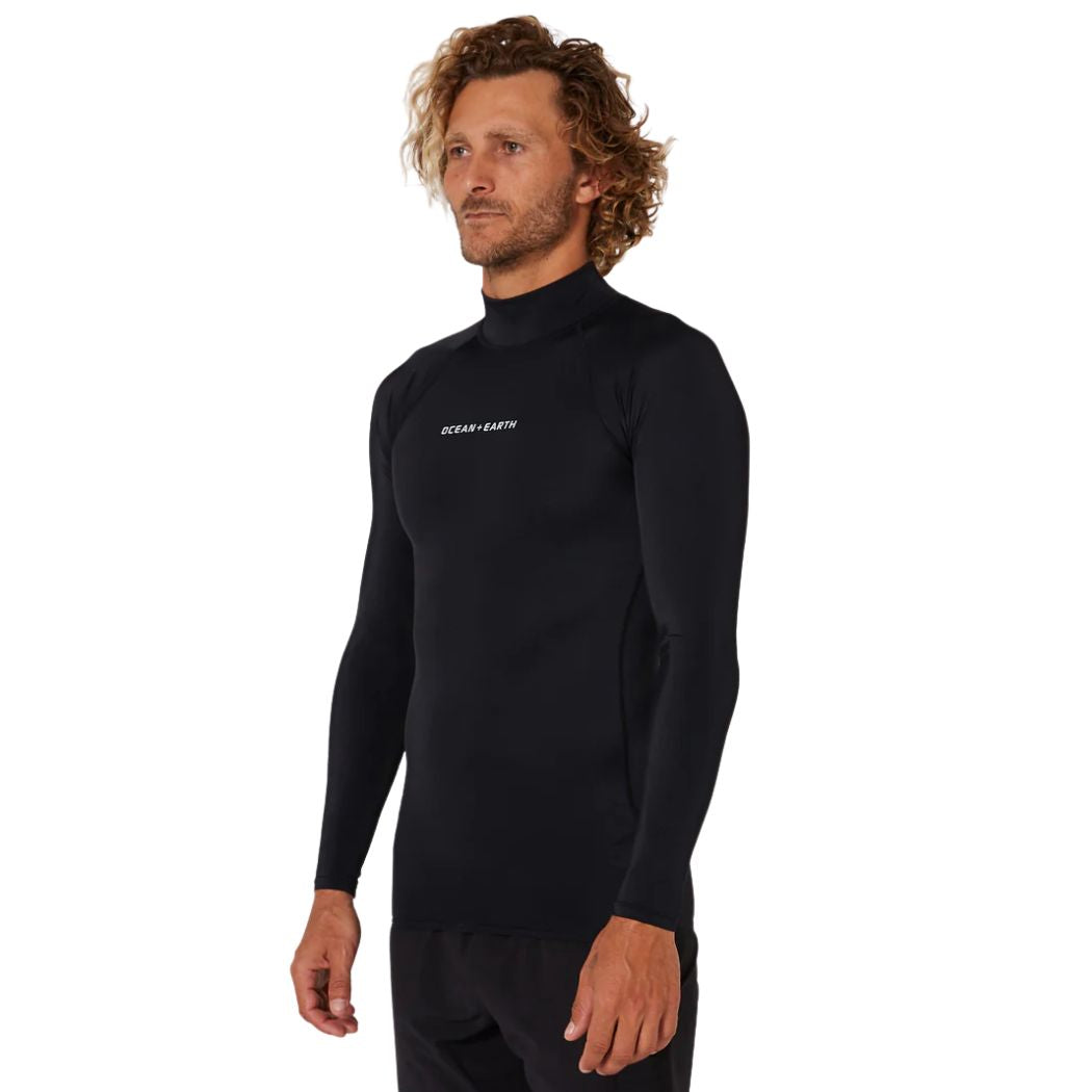 Ocean and Earth Mens Script Rash Long Sleeve Rash Shirt