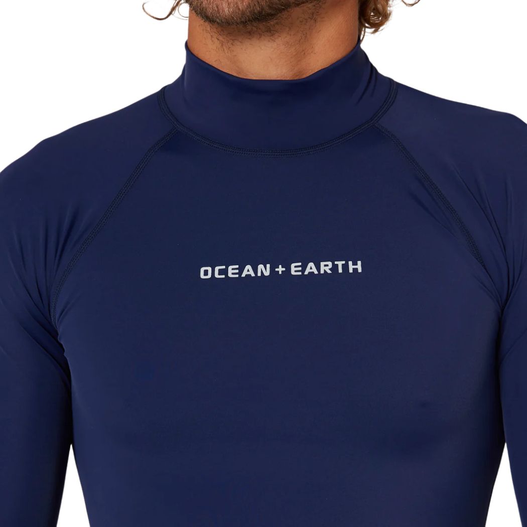 Ocean and Earth Mens Script Rash Long Sleeve Rash Shirt