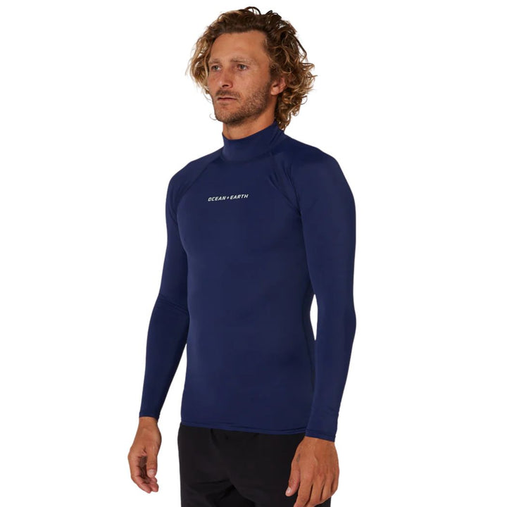 Ocean and Earth Mens Script Rash Long Sleeve Rash Shirt