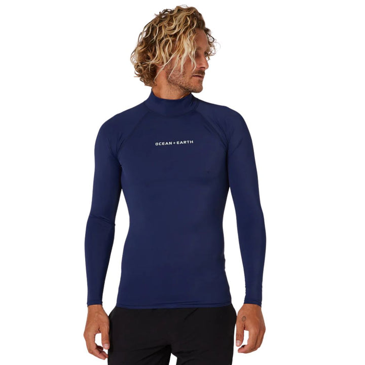 Ocean and Earth Mens Script Rash Long Sleeve Rash Shirt
