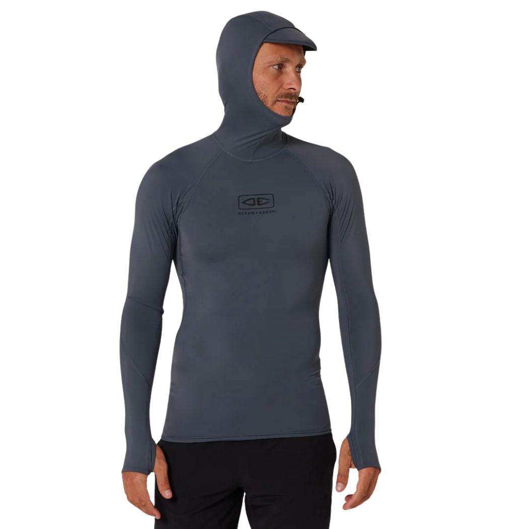 Ocean and Earth Mens Tropic Hooded Long Sleeve Rash Shirt