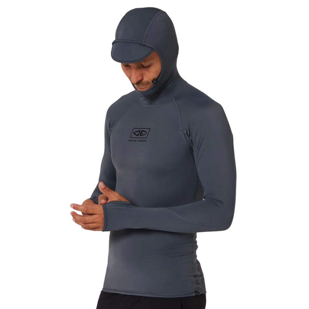 Ocean and Earth Mens Tropic Hooded Long Sleeve Rash Shirt