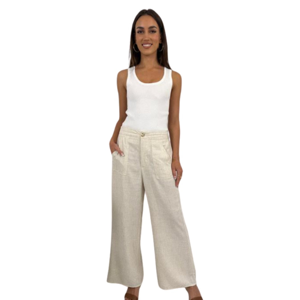 Miracle Sandhaven Linen Pant Natural