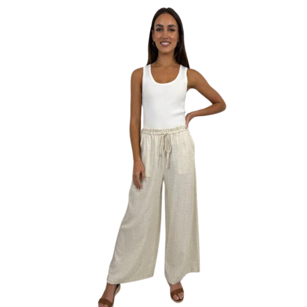 Miracle Sandhaven Linen Pant Natural