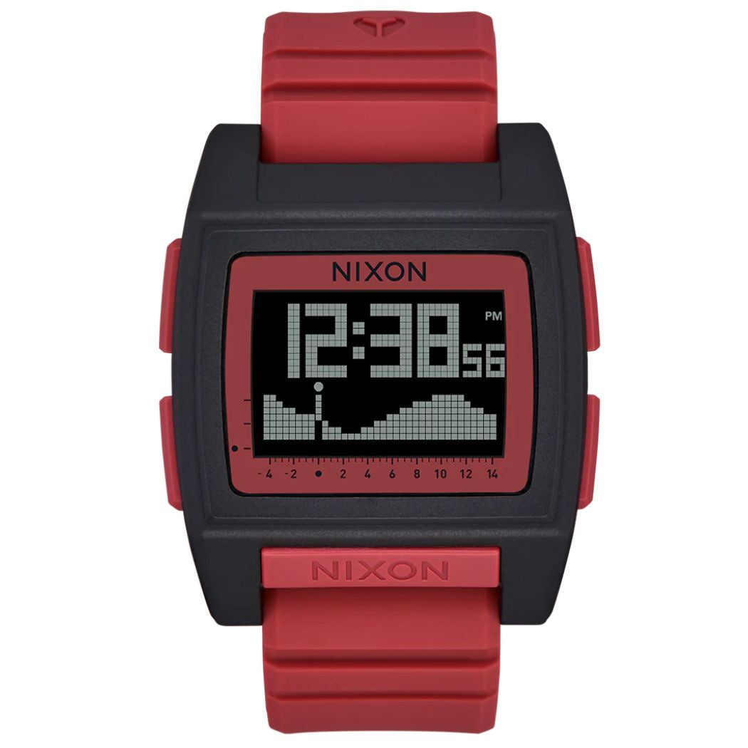 Nixon Base Tide Pro Watch Black Hot Sauce