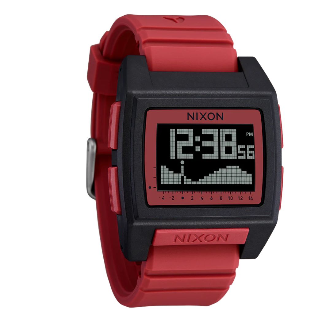Nixon Base Tide Pro Watch Black Hot Sauce