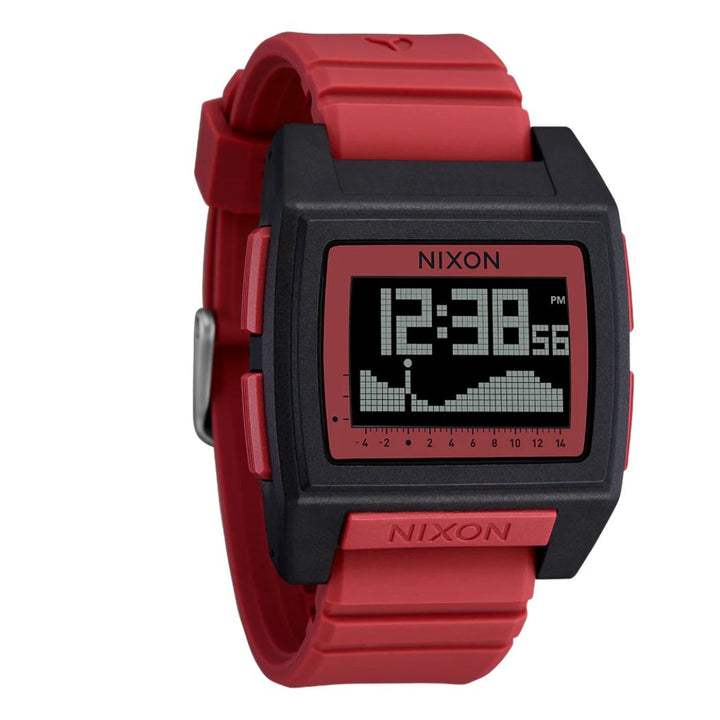 Nixon Base Tide Pro Watch Black Hot Sauce