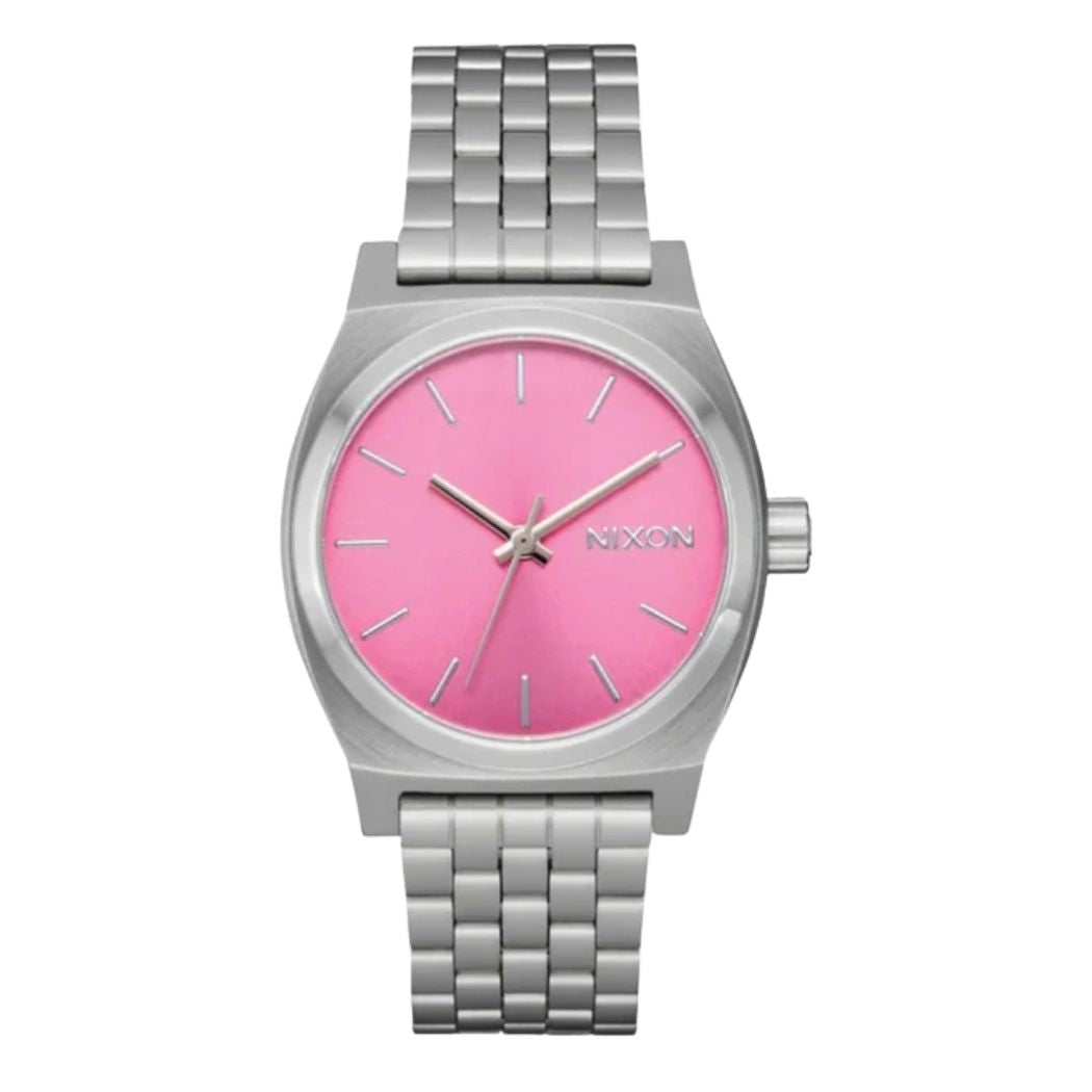 Nixon Medium Time Teller Silver Pink