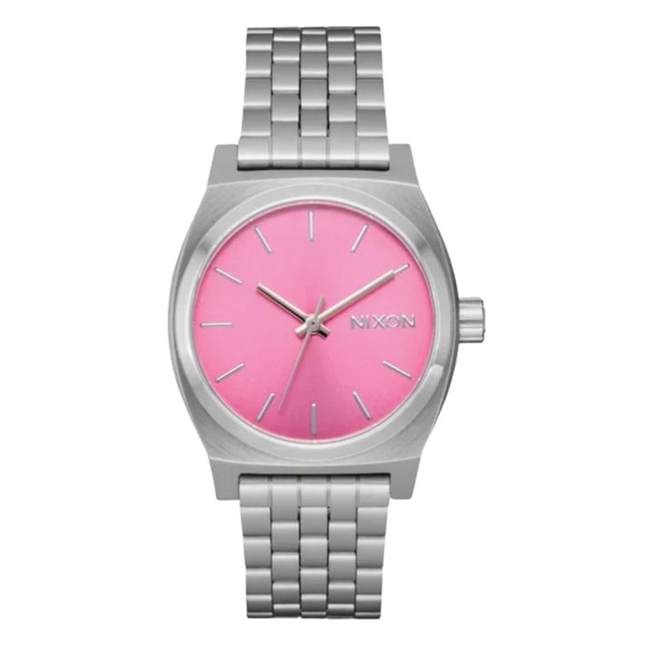 Nixon Medium Time Teller Silver Pink