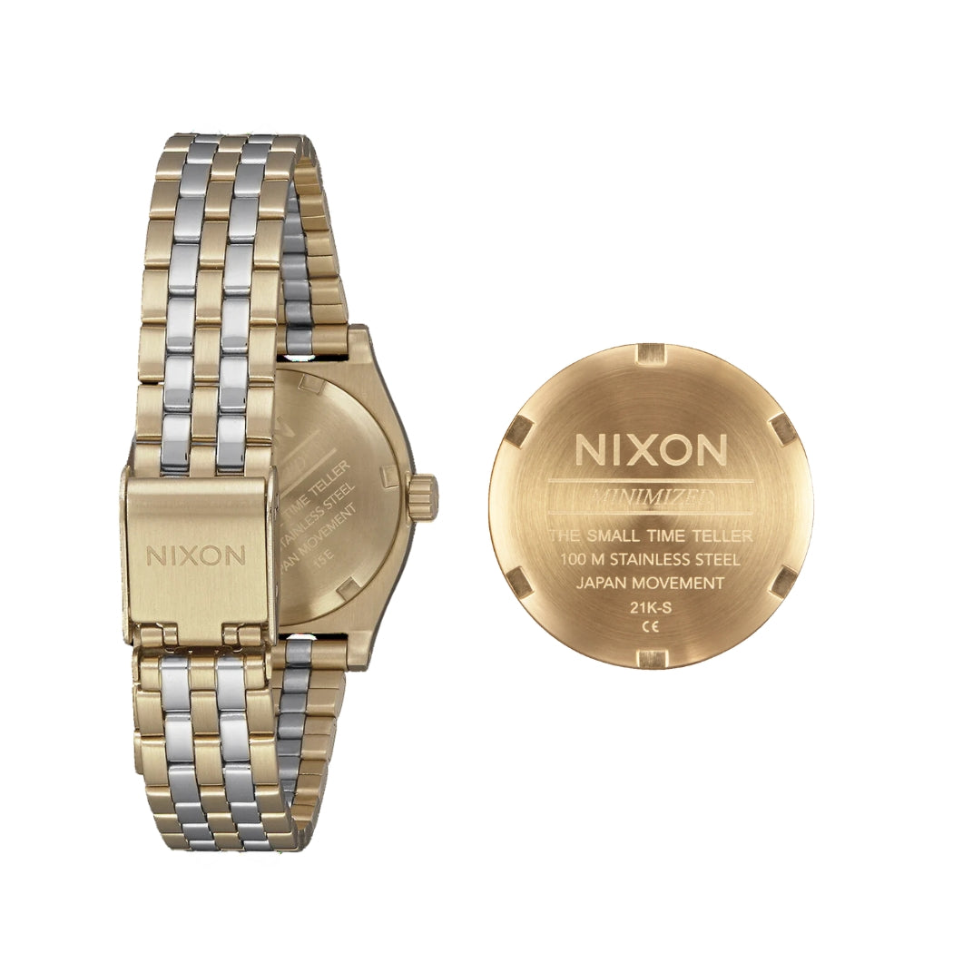 Nixon Small Time Teller Lt Gold Silver Vintage Gold